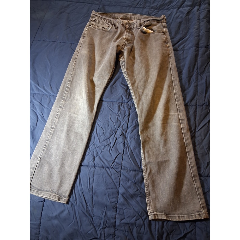 Levis 514 Straight Fit Gray Denim Jeans Mens W33 L30 00514-0649